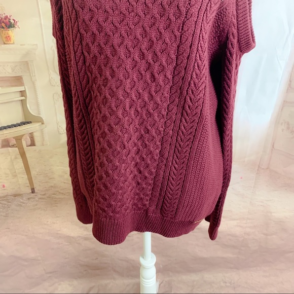 Michael Kors Cold Shoulder Cable Knit Sweater - Picture 6 of 11